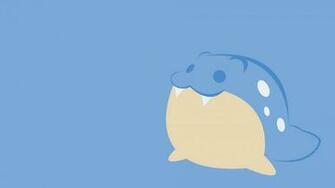 Spheal Minimalism Blue Background Wallpaper