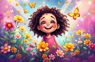 Curly Girl Cartoon Wallpaper