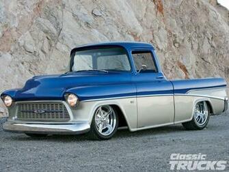 Cameo Truck Blue Silver Chevy
