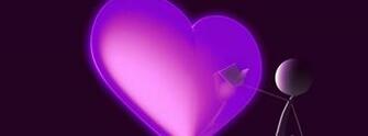 Purple Love Heart Cover Desktop Wallpaper And Stock Photos