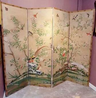18th Century Chinese Wallpaper Screen At 1stdibs