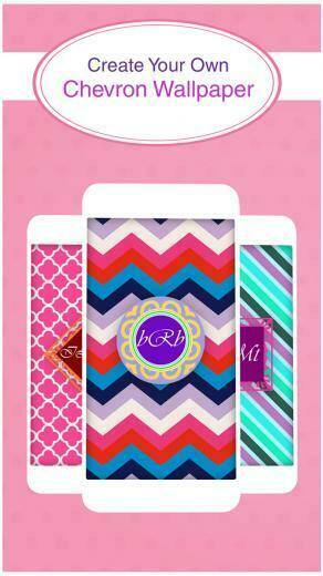 Wallpaper Maker Create Your Own Chevron Initials Background Ios
