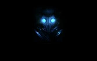 Gas Mask With Black Background Wallpaper HD