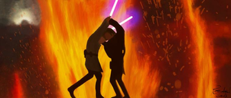 Battle Of Heroes Obi Wan Vs Anakin By Gabriel Carati