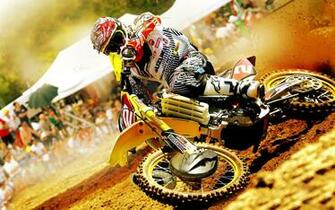 Motocross Helmet Jumps Racing Wallpaper