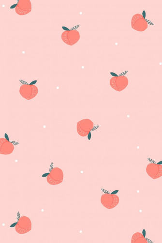Cute Peach Pattern Wallpaper