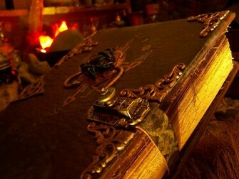 Dark Occult Satanic Bible Fantasy Book Satan Evil Wallpaper Background