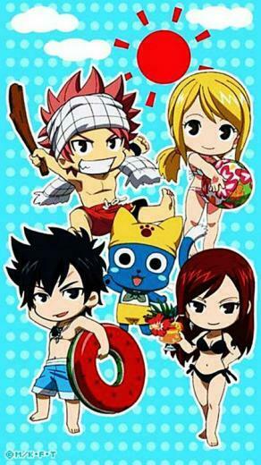 Fairy Tail Wallpaper Chibi Erza Beach By