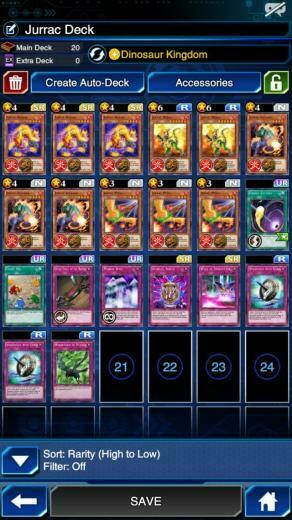 How Is My Jurrac Deck For The Dinosaur Faction Duellinks