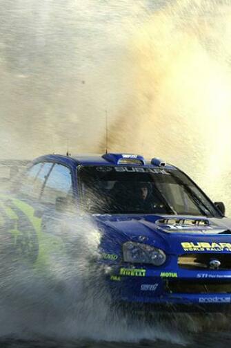 Blue Rally Car iPhone HD Wallpaper