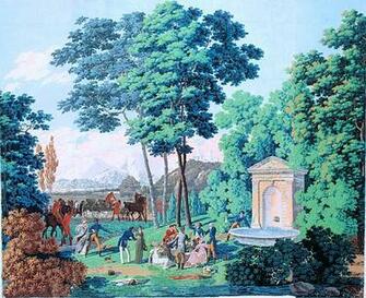 Scenic Wallpaper Which Often Depicts Buildings Landscapes And