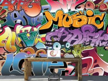 Music Graffiti Wallpaper Cool Design For Walls About Murals