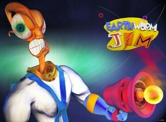 Earthworm Jim Adventure Animation Comedy Cartoon Wallpaper