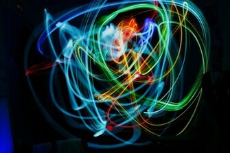Mega Rainbow Light Painting Wallpaper