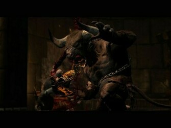 God Of War Kratus Detonando Minotauro Papel De Parede Wallpaper