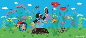 Children S Mural Wallpaper Ft G Little Mole And Mirror