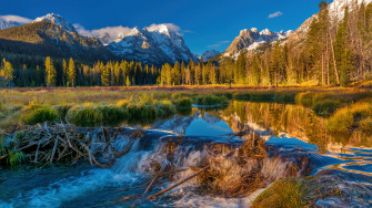 River National Forest Mountain Idaho Usa Scenery 4k Wallpaper