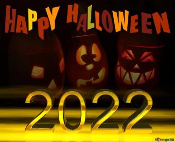 Picture Pumpkins Happy Halloween 3d Digits On