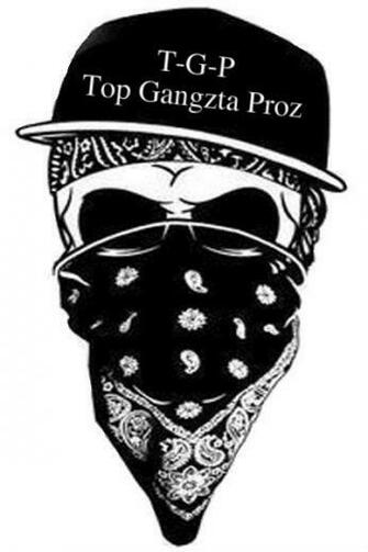 Gangsta Skull With Hat And Bandana Tattoo Design