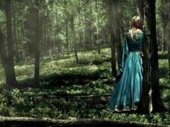 Girl In The Forest Wallpaper Wide HD