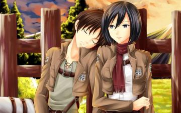Anime Attack On Titan Shingeki No Kyojin Mikasa Ackerman Eren