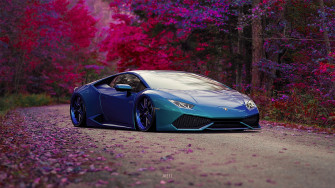 Blue Lamborghini Huracan Car Laptop Full HD 1080p 4k Wallpaper