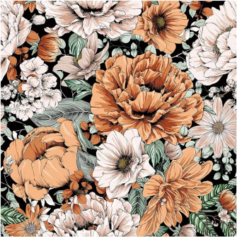 Haokhome Vintage Peel And Stick Floral Wallpaper Removable