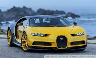 Bugatti Chiron Yellow 4k HD Desktop Wallpaper For