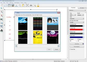 Wall Calendar Maker Publisher Description Software