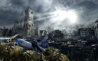 Post Apocalyptic Cities Plane Crash State University Wallpaper