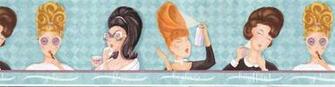 Details About Bath Powder Room Beauty Shop Wallpaper Border Ba7012b