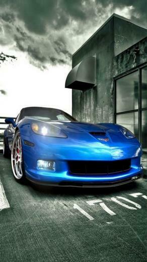 Blue Chevy Corvette Galaxy S3 Wallpaper