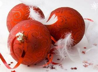 Christmas Decorations Balloons Red Feathers Stars Holiday