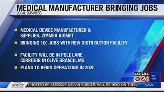 Medical Device Manufacturer Zimmer Biomet To Locate Facility In