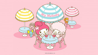 Cute Retro My Melody Pink Cafe Wallpaper Kawaii Hoshi