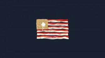 Cartoons Abstract Bacon Usa Waffles Solid Breakfast
