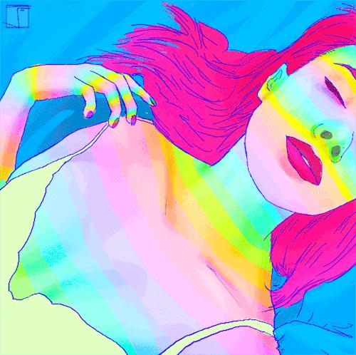 Rainbow Grunge Background