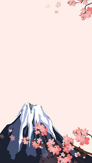 Sakura And Fuji Winter Snow H5 Background Wallpaper Bonitos