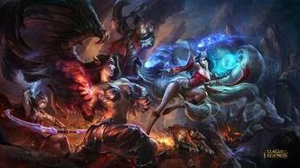 Morgana Vs Ahri League Of Legends Wallpaper