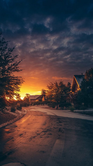 Sunset Wallpaper City Landscape Scenery