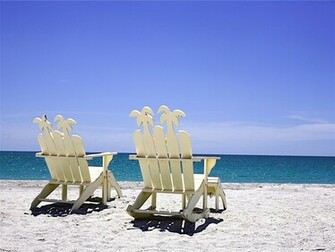 Chairs Wallpaper Beach Widescreen Full HD 1080p