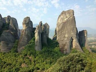 HD Wallpaper Meteora Greece Kalambaka Rock Formation Sky