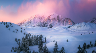 Snow Mountains Landscape Wallpaper HD