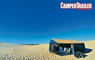 Camping By The Dunes Wallpaper Camper Trailer Australia