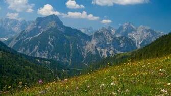 The Mighty Alps In Spring Wallpaper HD