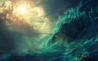 War At The Stormy Sea Wallpaper