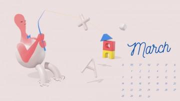 March Calendar HD Wallpaper