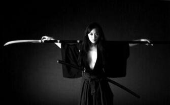 Female Samurai With Naginata