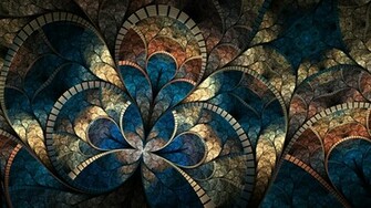Abstract Fractals Wallpaper Mosaic