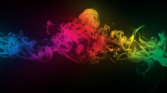Rainbow Smoke Banner Wallpaper